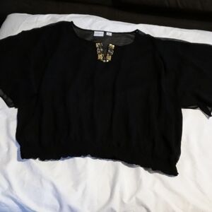 Jaclyn Smith sheer plus sized top